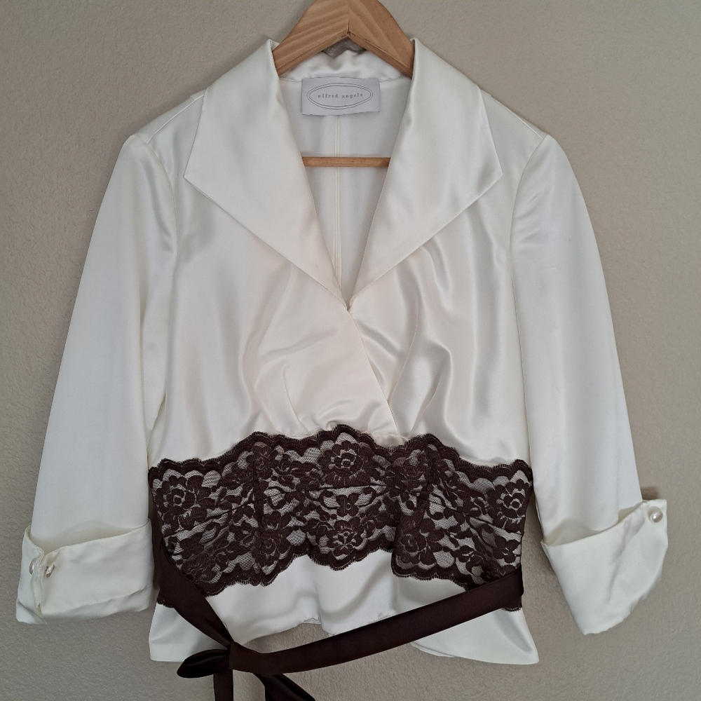 Women's Alfred Angelo Modern Bridal Tailored Top Size Large